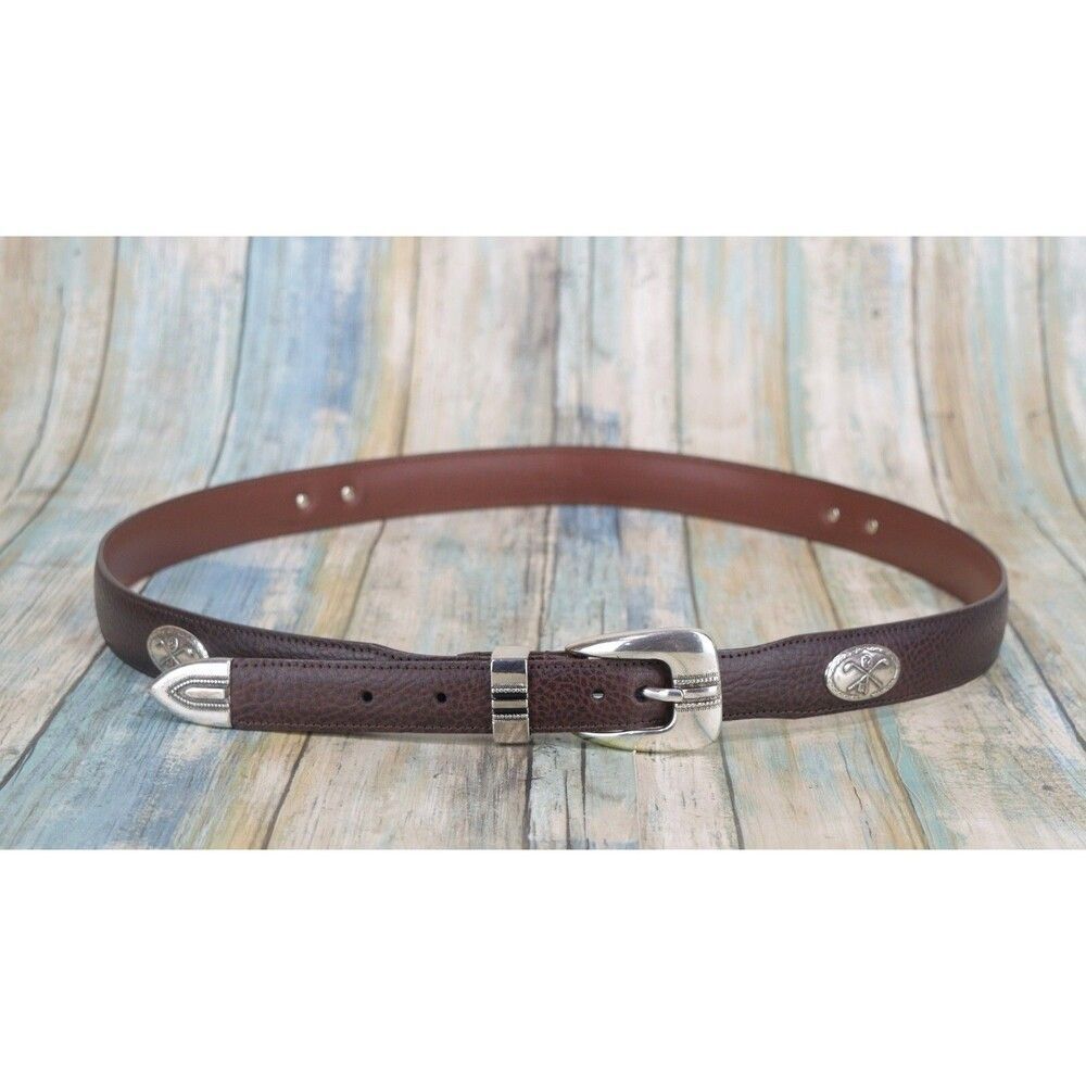 Brown Golf Belts Size 42 Full Grain Pebble Leather